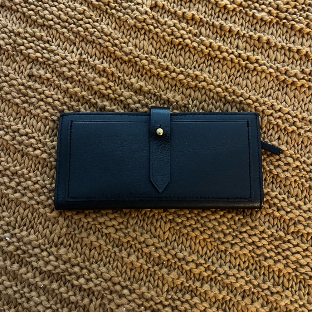 Retired Madewell Black Leather Large Wallet